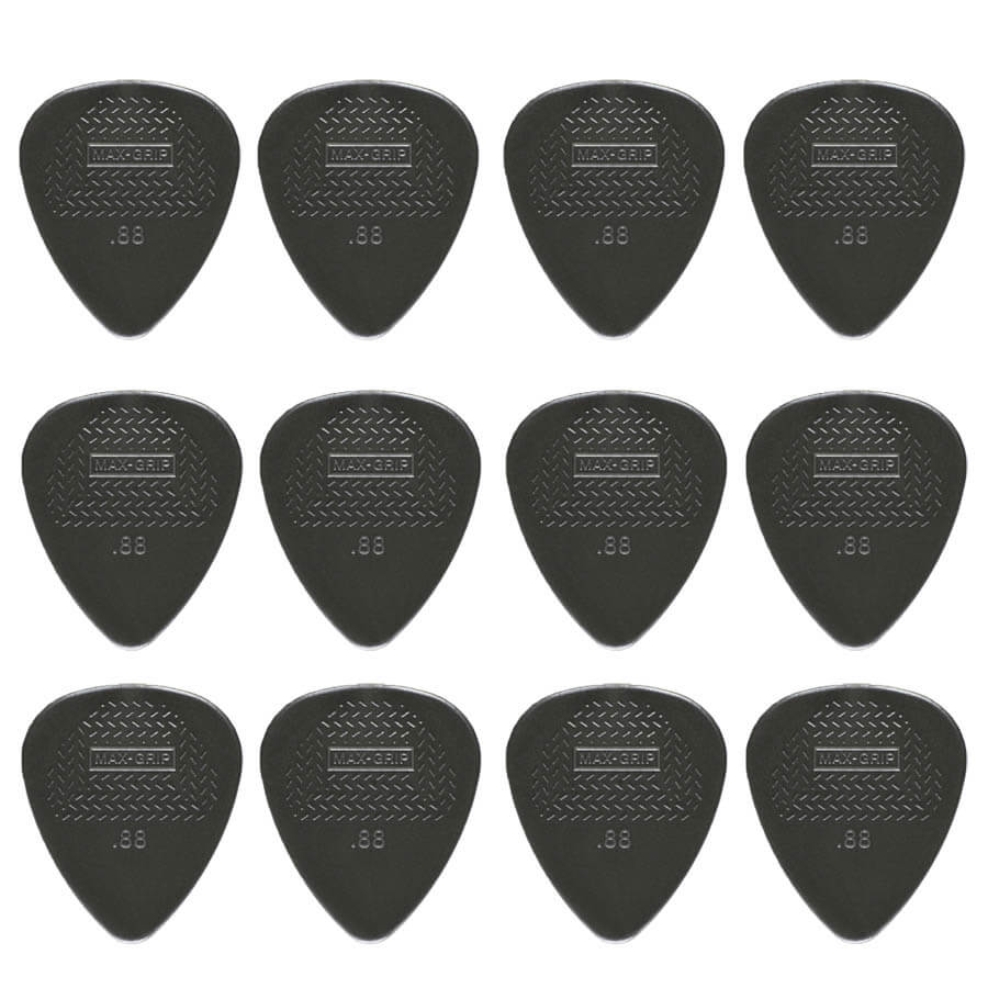 Dunlop Nylon Max Grip Standard   88 Mm Plektre  12 Stk