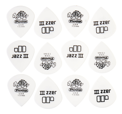 Dunlop 498p1   Tortex Jazz Iii Plektre 12 Stk  Pakke
