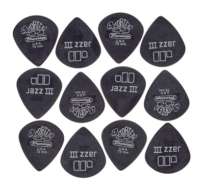 Dunlop 498p1 35 Tortex Jazz Iii Plektre 12 Stk  Pakke