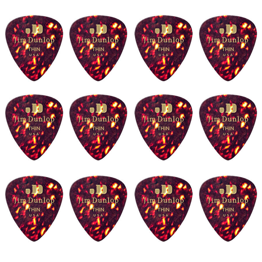Dunlop Shell Classics Thin Plektre  12 Stk
