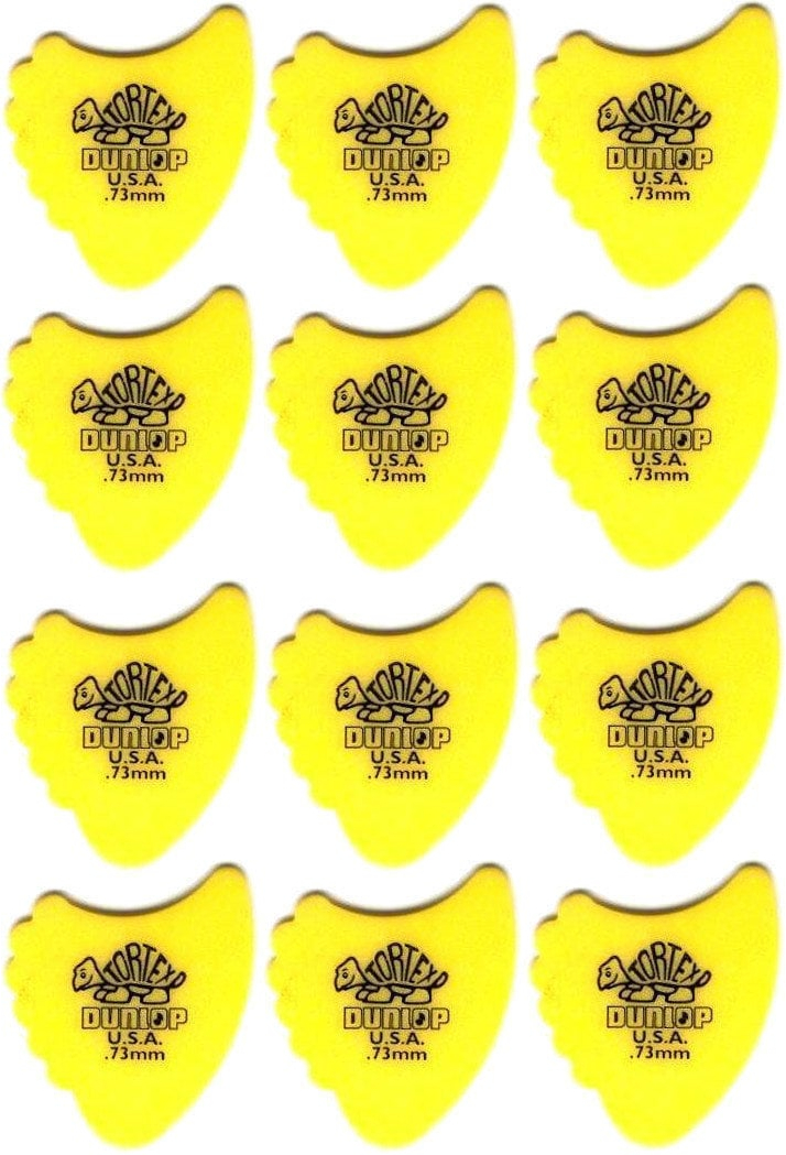 Dunlop Tortex Fin Plektre   73 Mm 12 Stk  Pakke
