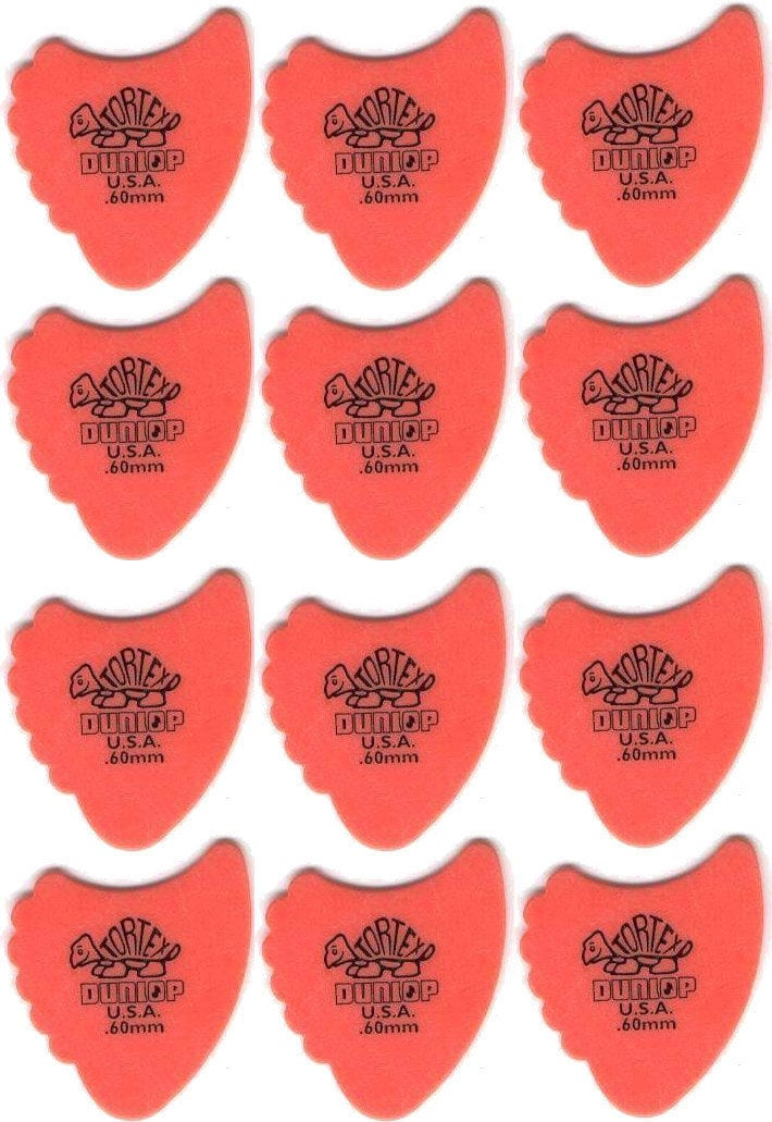 Dunlop Tortex Fin Plektre   60 Mm 12 Stk  Pakke