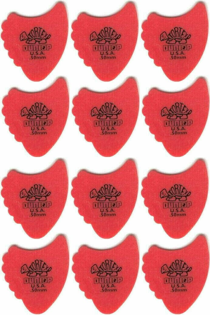 Dunlop Tortex Fin Plektre   50 Mm 12 Stk  Pakke