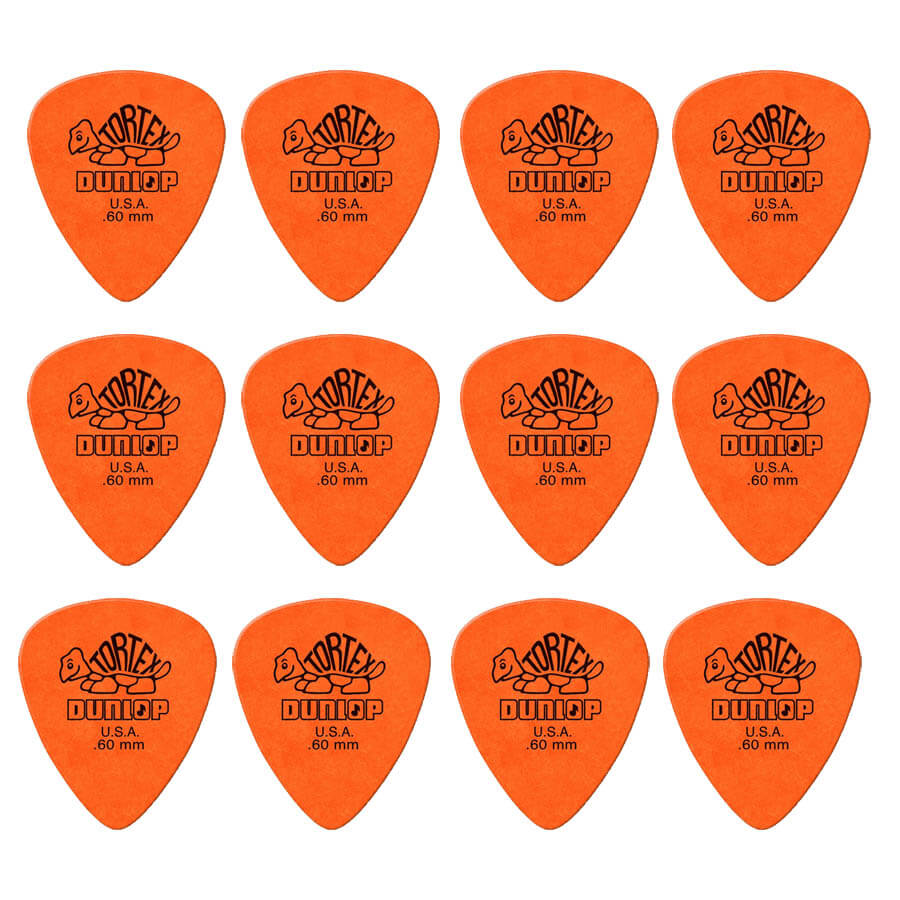 Dunlop Tortex Standard   60 Mm Plektre  12 Stk