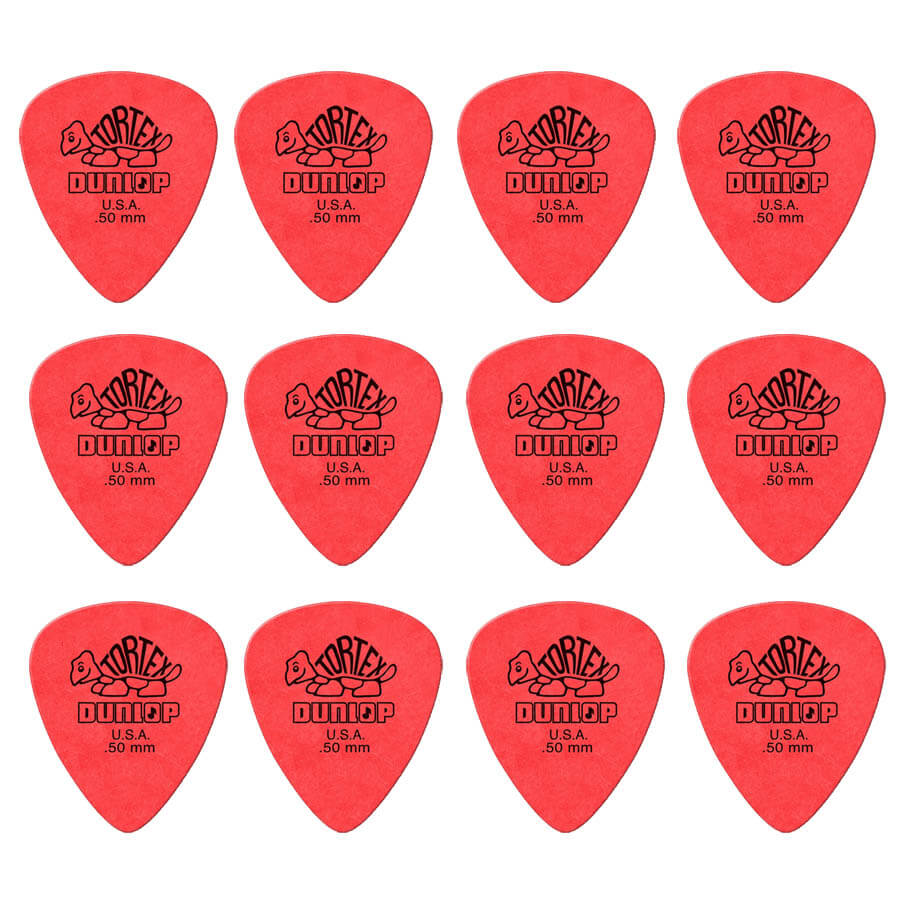 Dunlop Tortex Standard   50 Mm Plektre  12 Stk