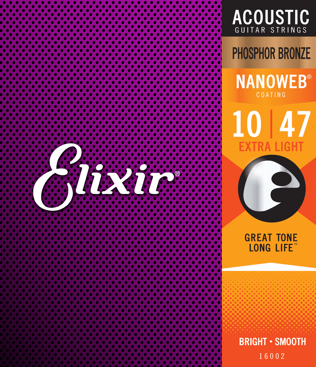 Elixir Nanoweb Phosphor Bronze Western-strenge 010-047 Extra Light