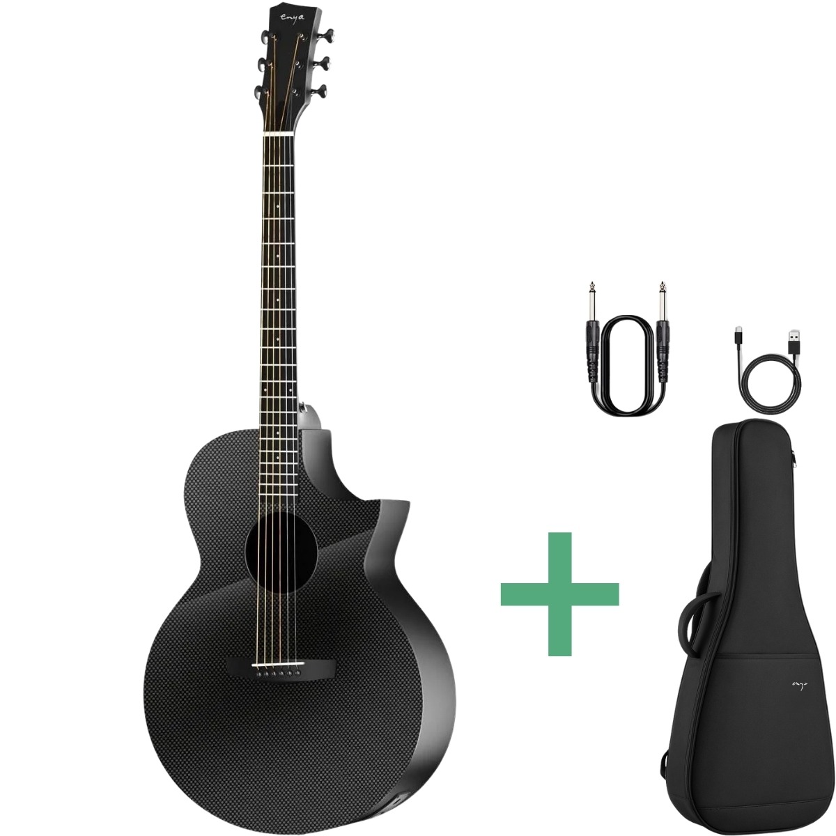 Enya X3 Pro Western-guitar Sort