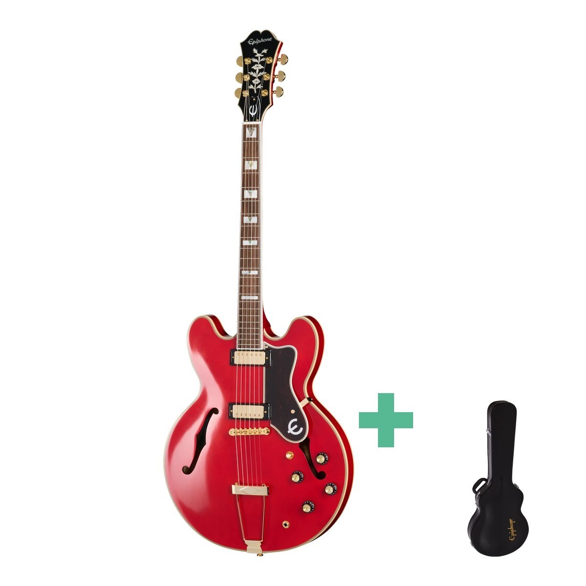 Epiphone Masterbilt Gem Archer Sheraton El-guitar Cherry