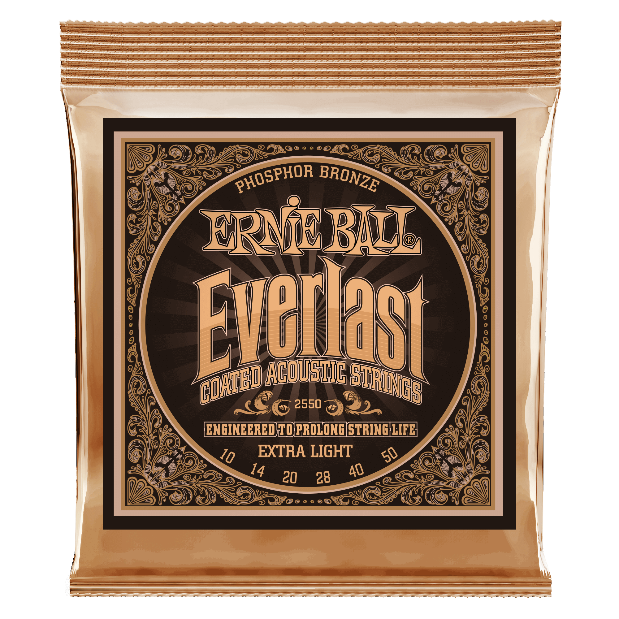 Ernie Ball 2550 Extra Light Coated Phosphor Bronze Acoustic Western-strenge 010-050