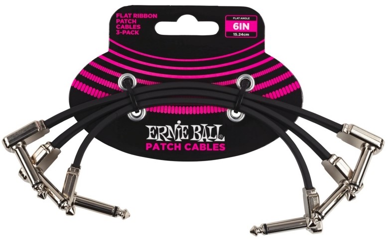 Ernie Ball 6221 Flat Patch Kabel 15cm   -pack