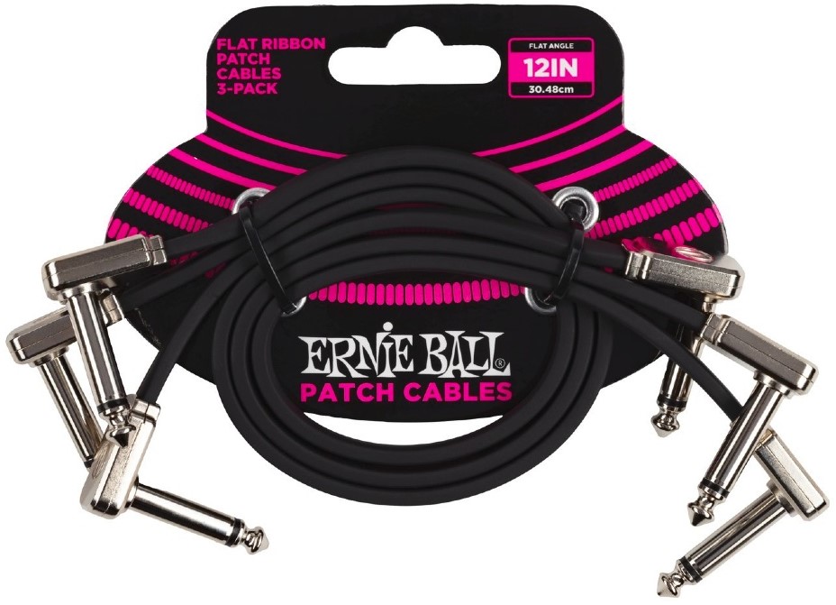 Ernie Ball 6222 Flat Patch Kabel 30cm   -pack