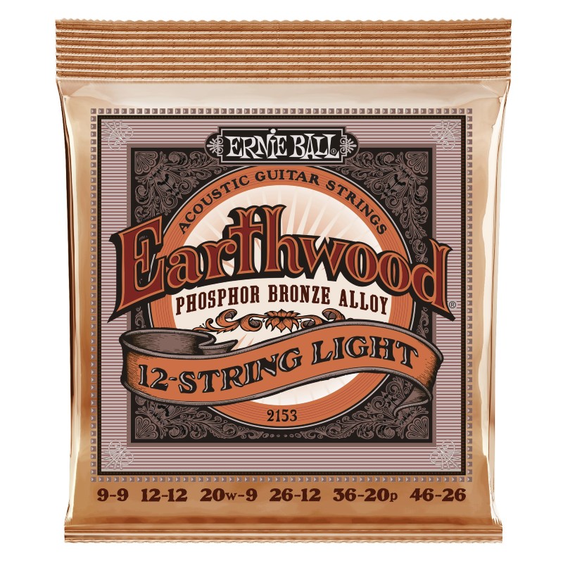 Ernie Ball 2153 Light Phospor Bronze Acoustic Western-strenge 009-046 Til 12-strenget
