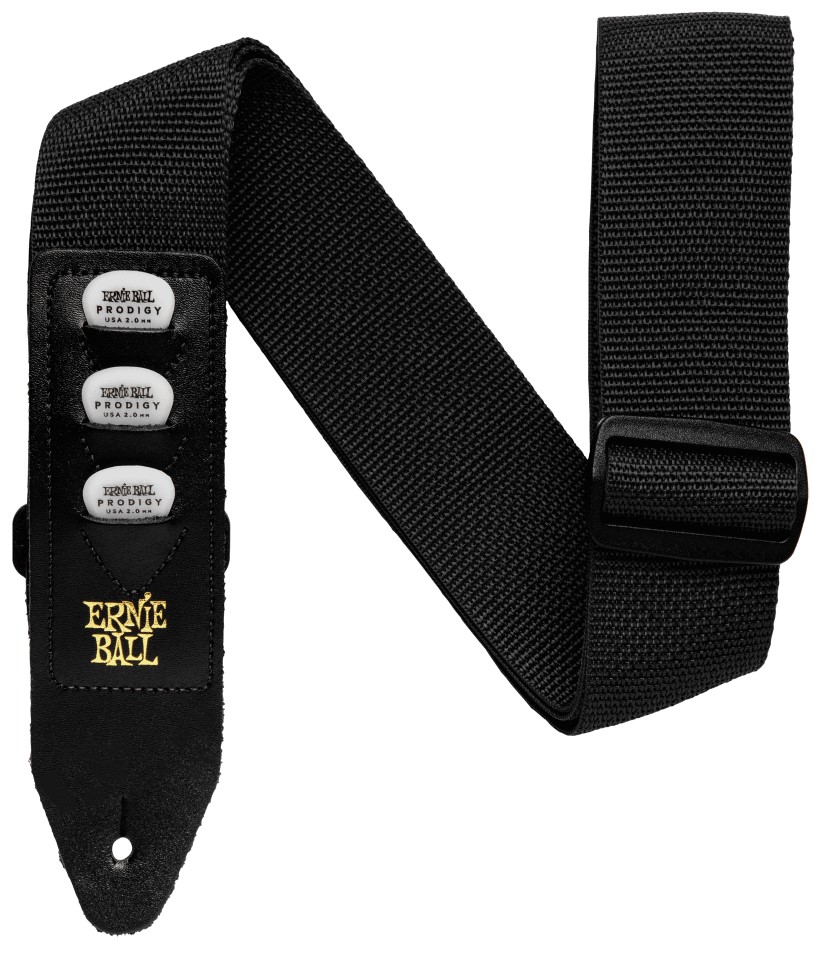 Ernie Ball Nylon Guitarrem Med Plekterholder Sort