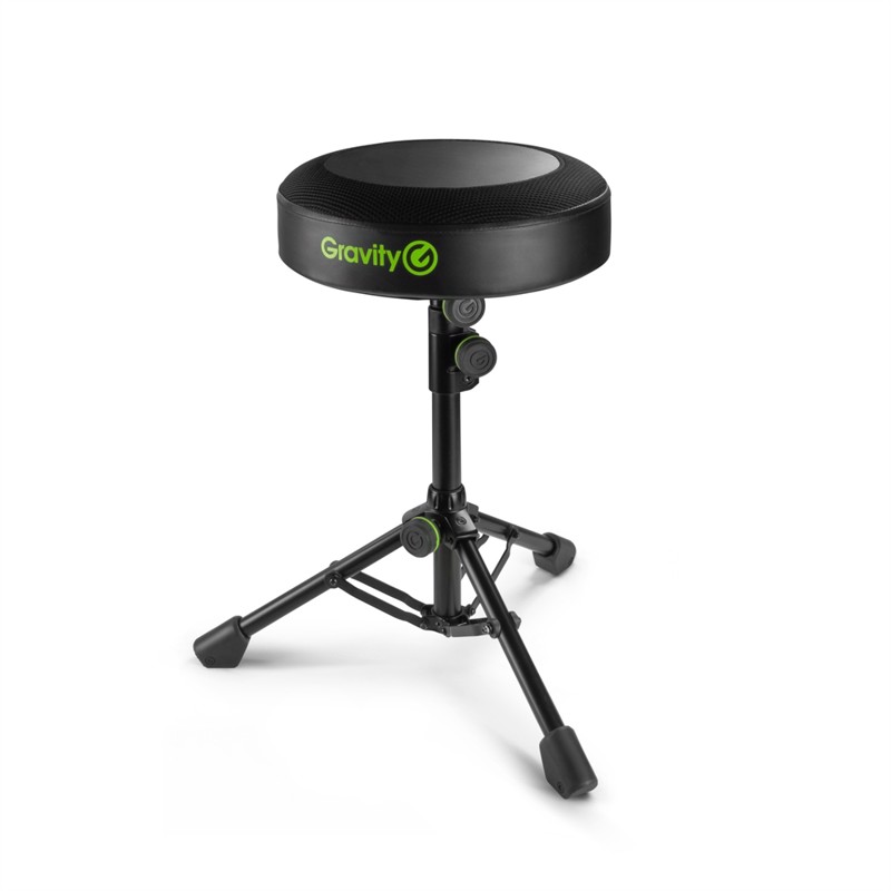 Gravity Fd Seat   Round Musicians Stool Foldable  Adjustable Height
