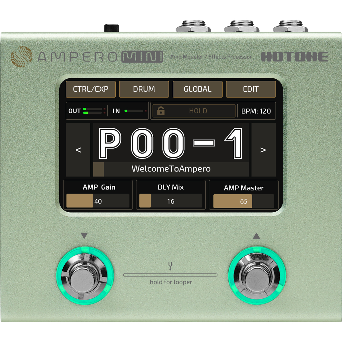 Hotone Mp-50mc Ampero Mini Guitar-multieffekt-pedalboard Matcha
