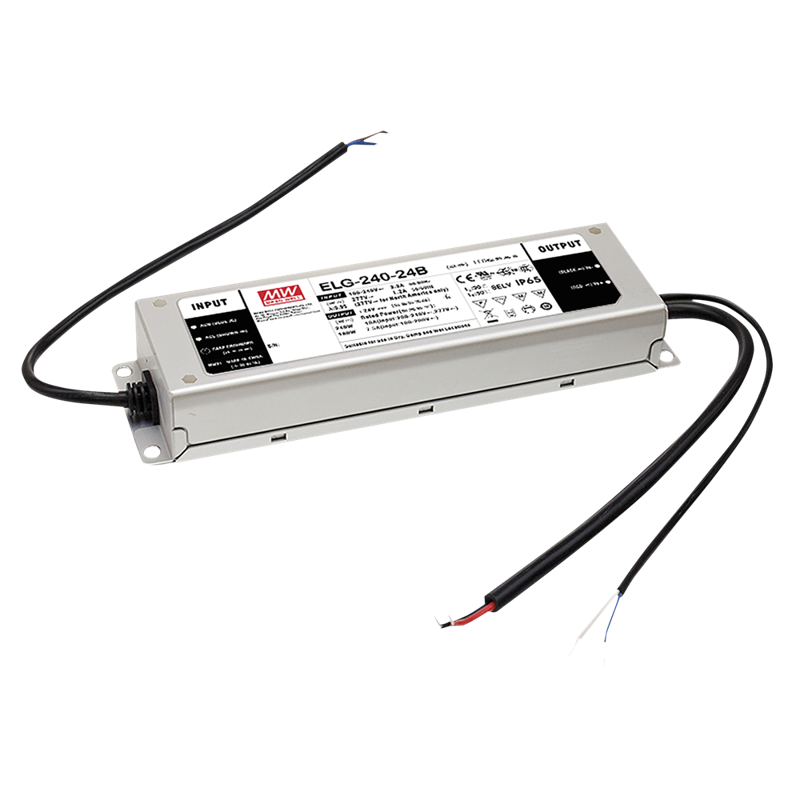 Led Strømforsyning 240   24   Dc Ip67 Meanwell Elg-240- -24da 3y