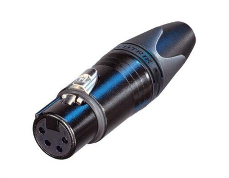Neutrik Nc4fxx-bag 4p    Kabelstik Hun  Sort