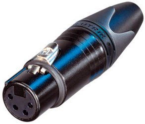 Neutrik Nc4fxx-bag 4pol    Hun Kabel-stik Sort