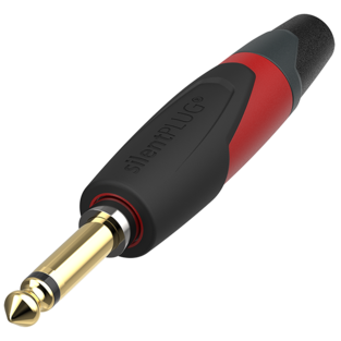 Neutrik Np2xx-silent   3mm Jack Han Kabelstik Rød