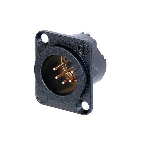 Neutrik    Chassis Han-stik  Sort Hus   Guldkontakter Nc5mdlx-
