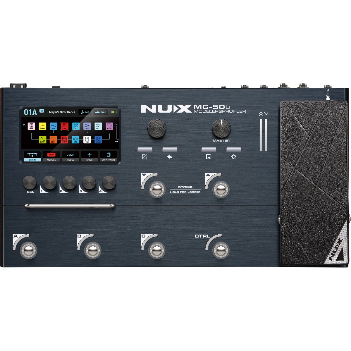 Nux Mg-50li Guitar-multieffekt Mørkeblå