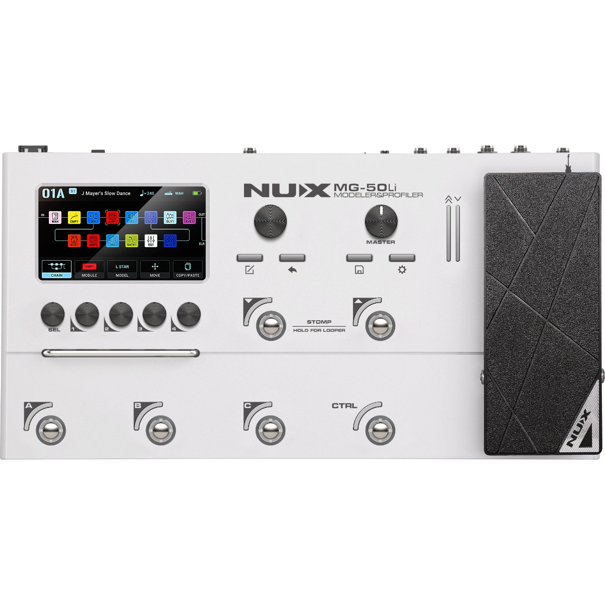 Nux Mg-50li Wh Guitar-multieffekt Hvid