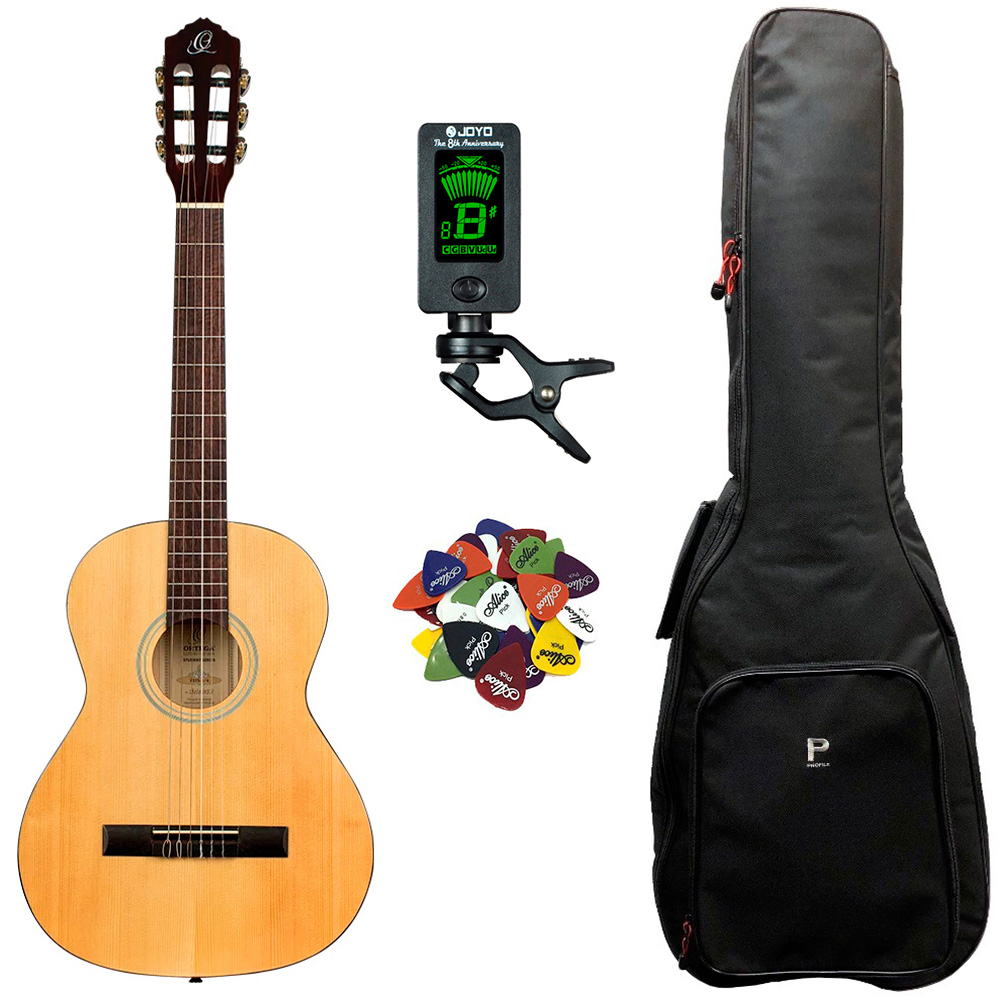 Ortega Rst5 Klassisk Spansk     Guitar Pakke Natur
