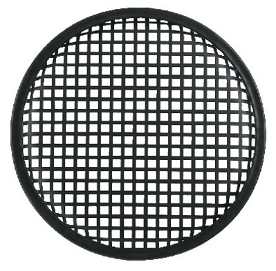10 Quot  Metal Hjtalergitter Med Gummikant Sort Kvalitetsfinish 256mm