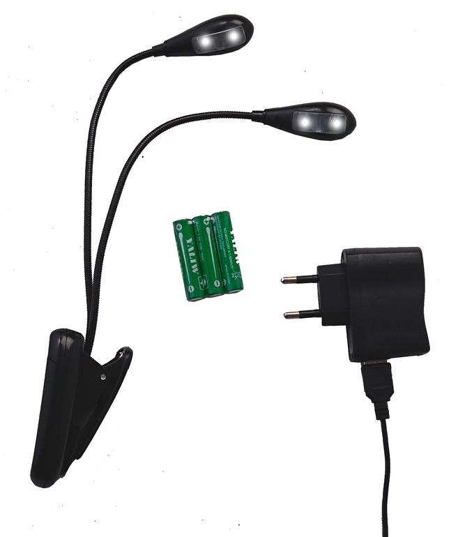 Record Lc-22 Dobbelt Led-lampe På Klemme