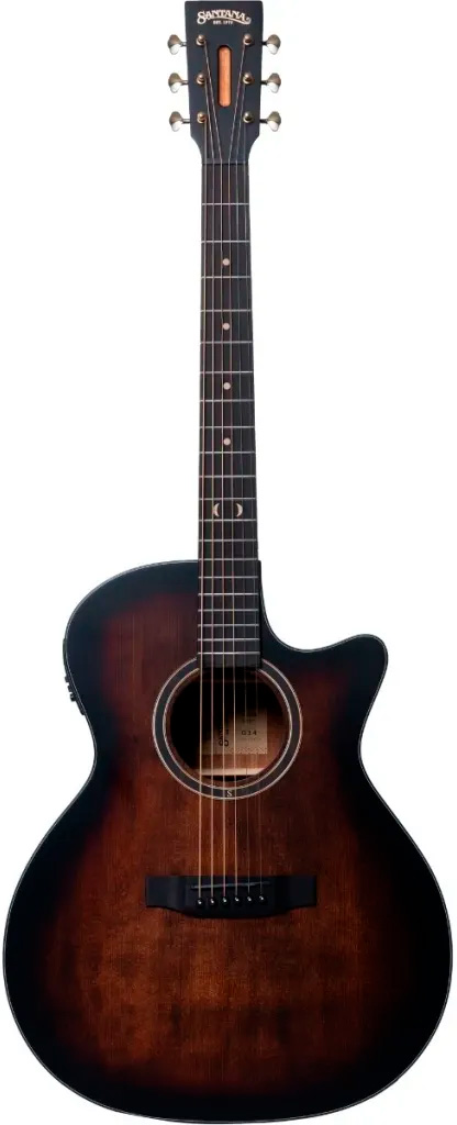 Santana Player G14 Western Guitar Med Pickup  Tuner Og Cutaway Brown Burst