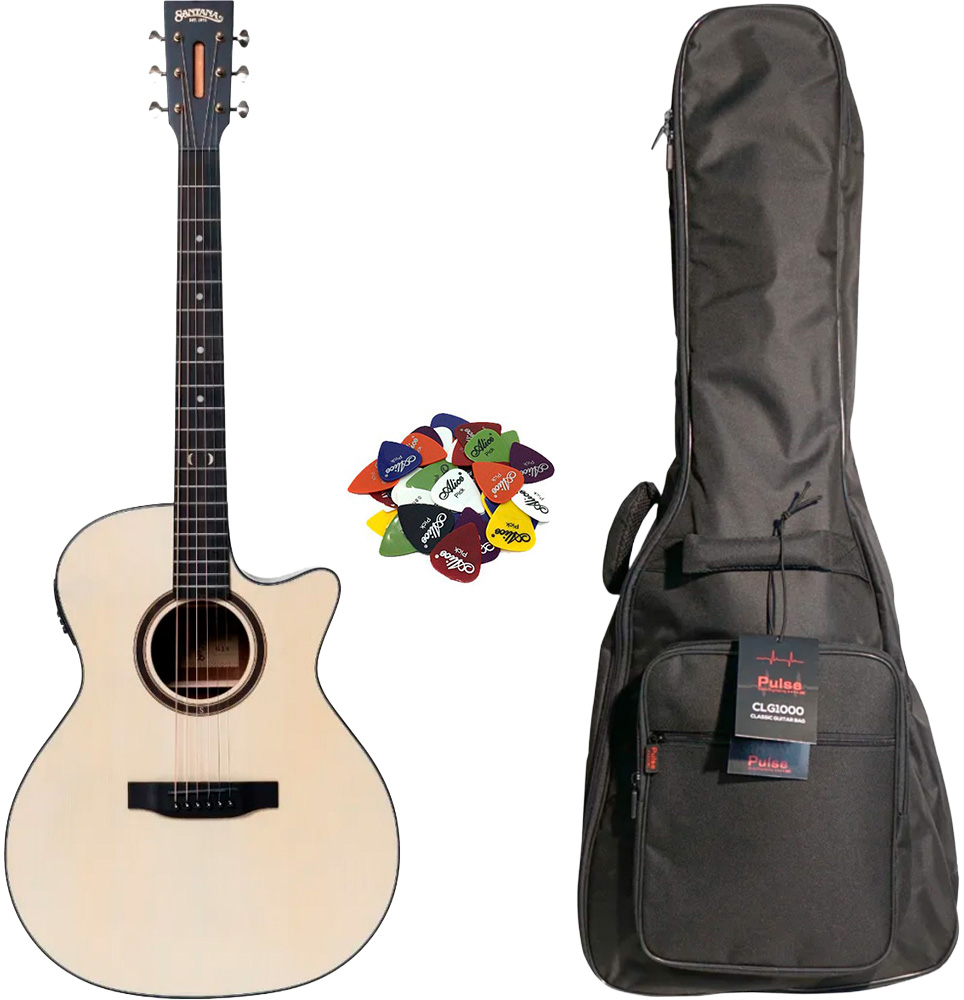 Santana Player G14 Western Guitar Pakkepakke Natur