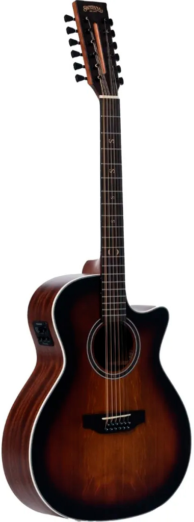 Santana Superb G94-12 Brs 12 Strenget Western Guitar Med Pickup Brown Burst