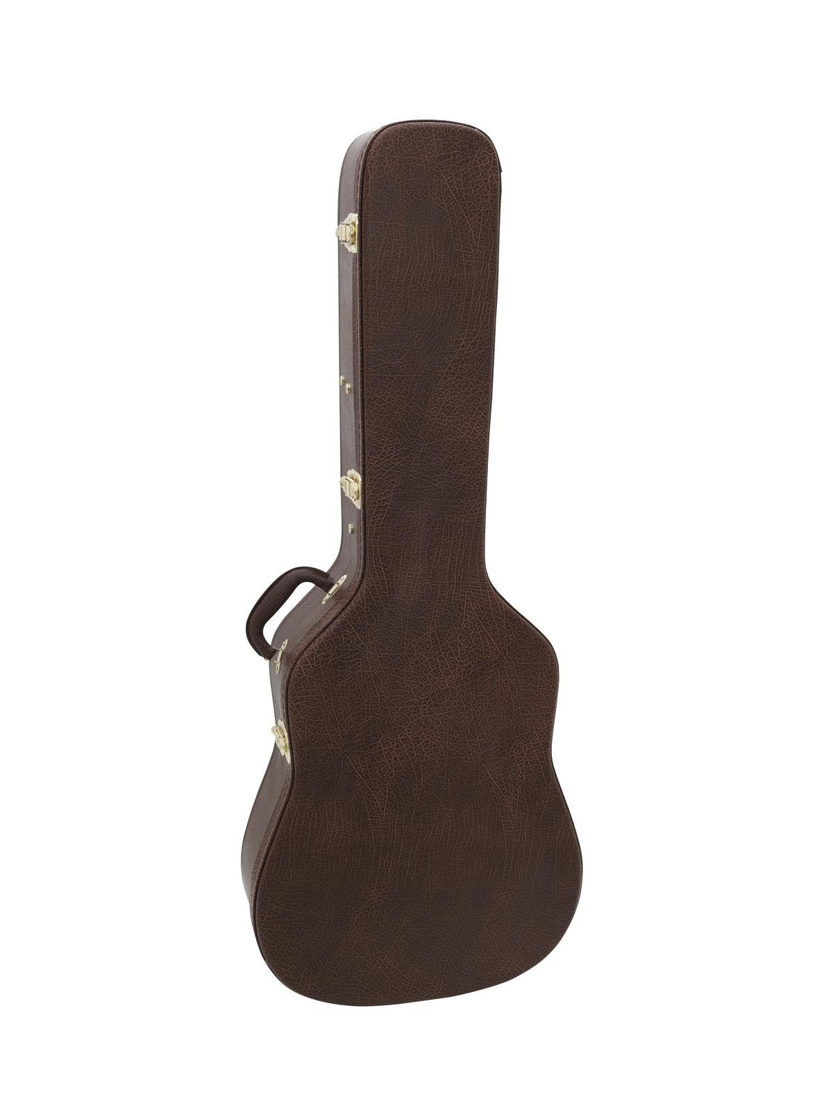 Vinyl Betrukket Hardcase   Kuffert Til Dreadnought Western-guitar Brun