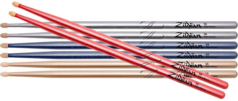 Zildjian 5a Chroma Series Trommestikker Value Pack