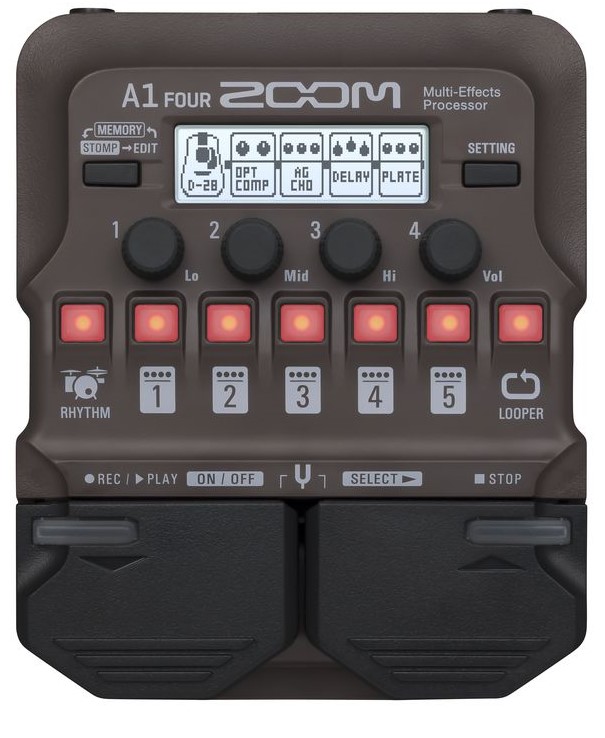 Zoom A1 Four Akustisk Multi-effekt Pedal